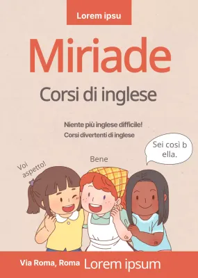 Illustrazione del personaggio rosso beige Promozione scolastica