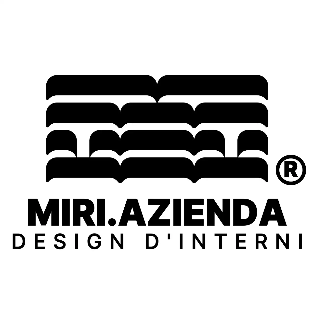 SempliceSimbolo moderno e tridimensionale dell'edificio Stile del logo Kit di benvenuto e promozioni