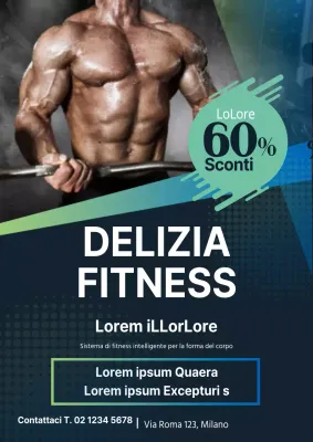 Reclutate nuovi iscritti alla vostra palestra con una foto blu e menta che vi ritrae mentre vi allenate