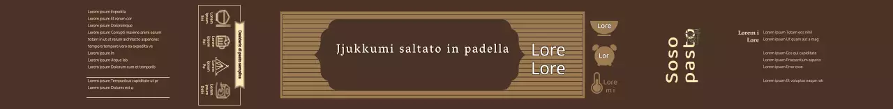 Etichetta alimentare per il soffritto liscio marrone