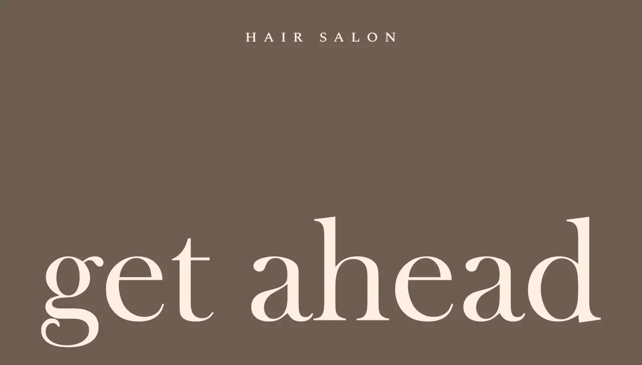 Brown Minimal Hair Advertisement Business Card