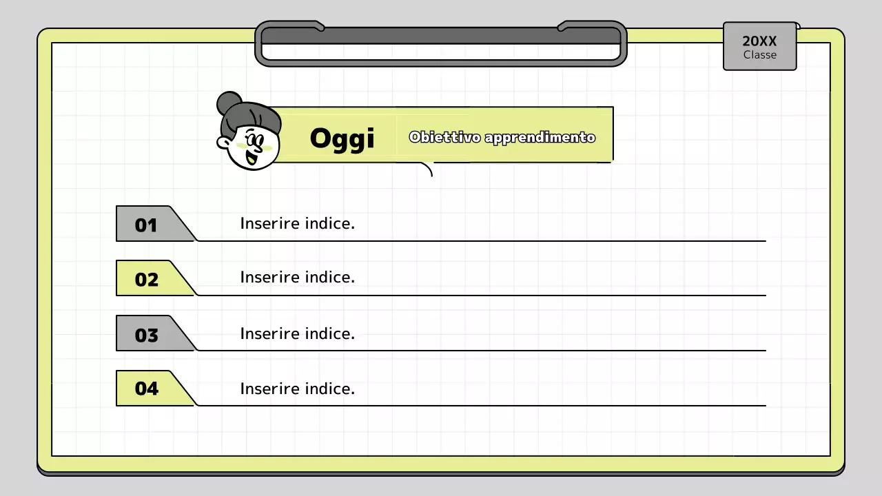 Kit per presentazioni didattiche in bianco e lime