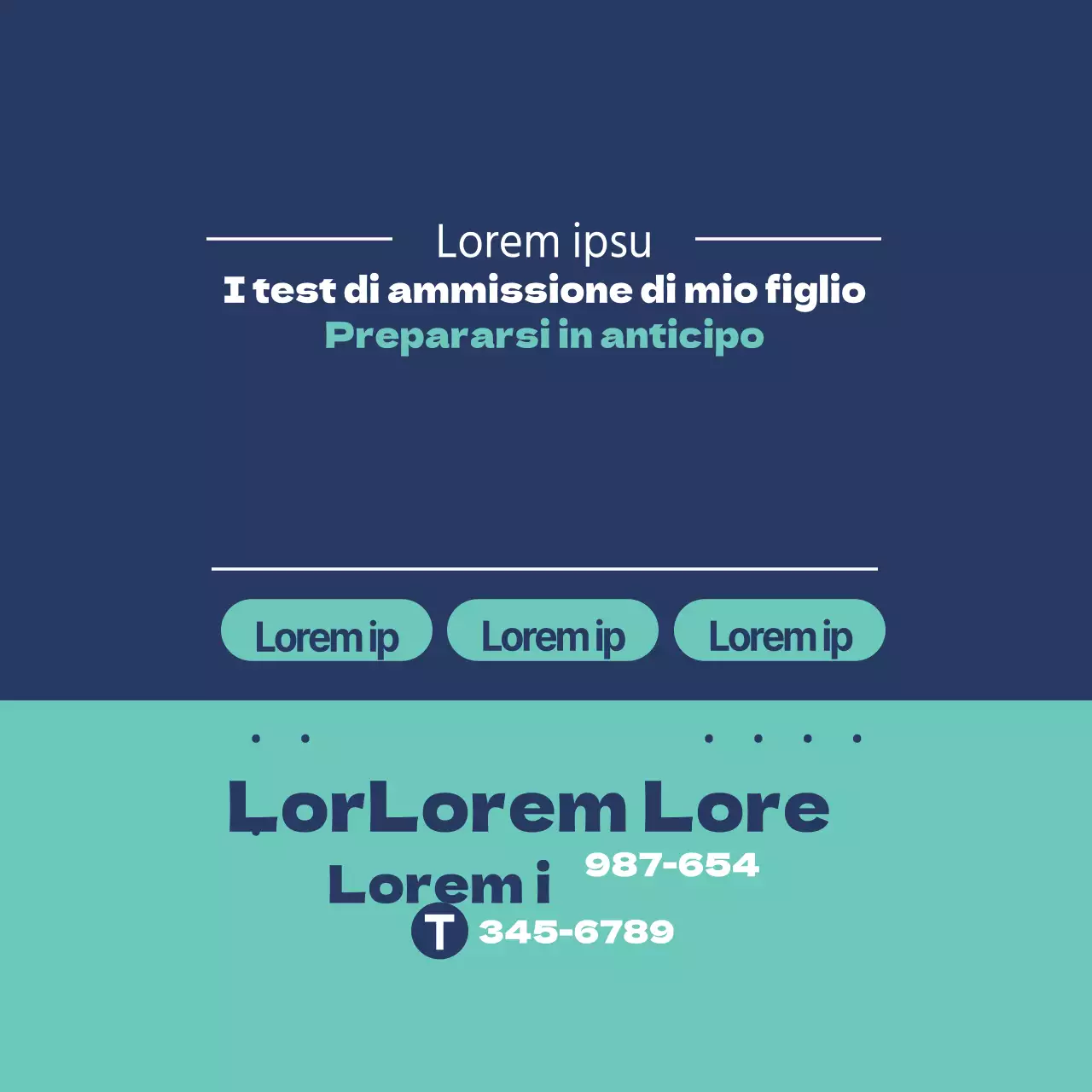 I test di ammissione di mio figlio
