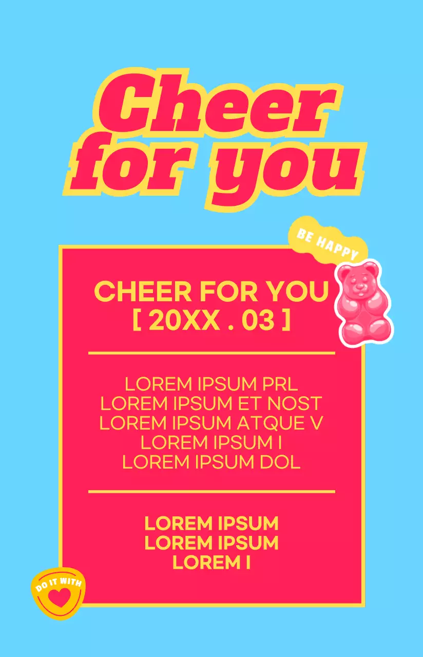 Movie posters with teenage sentiment frames and stickers in striking colors.