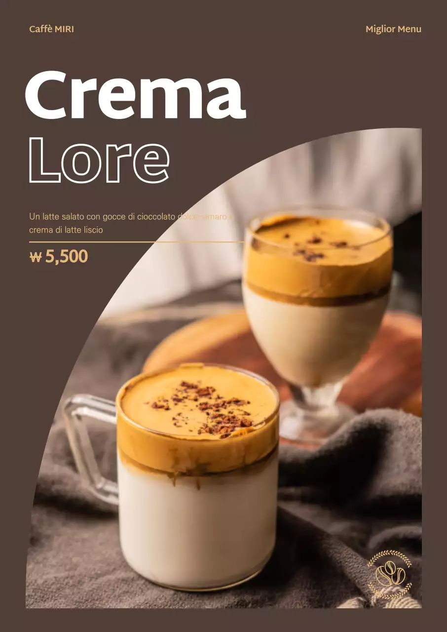 Promuovere il caffè autunnale nei toni del marrone