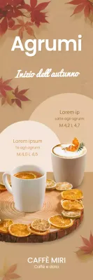 Guida al nuovo menu autunnale del caffè con i caldi colori ocra