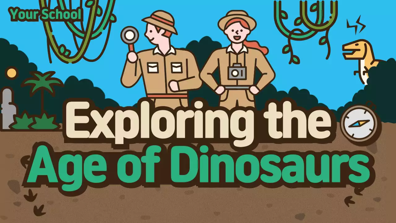 Brown Vintage Dinosaur Guide Presentation