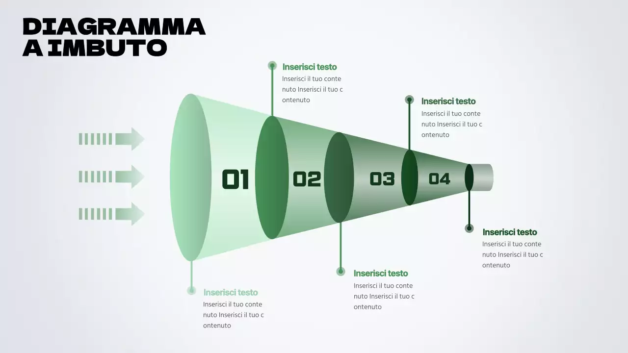 Imbuto verde tridimensionale
