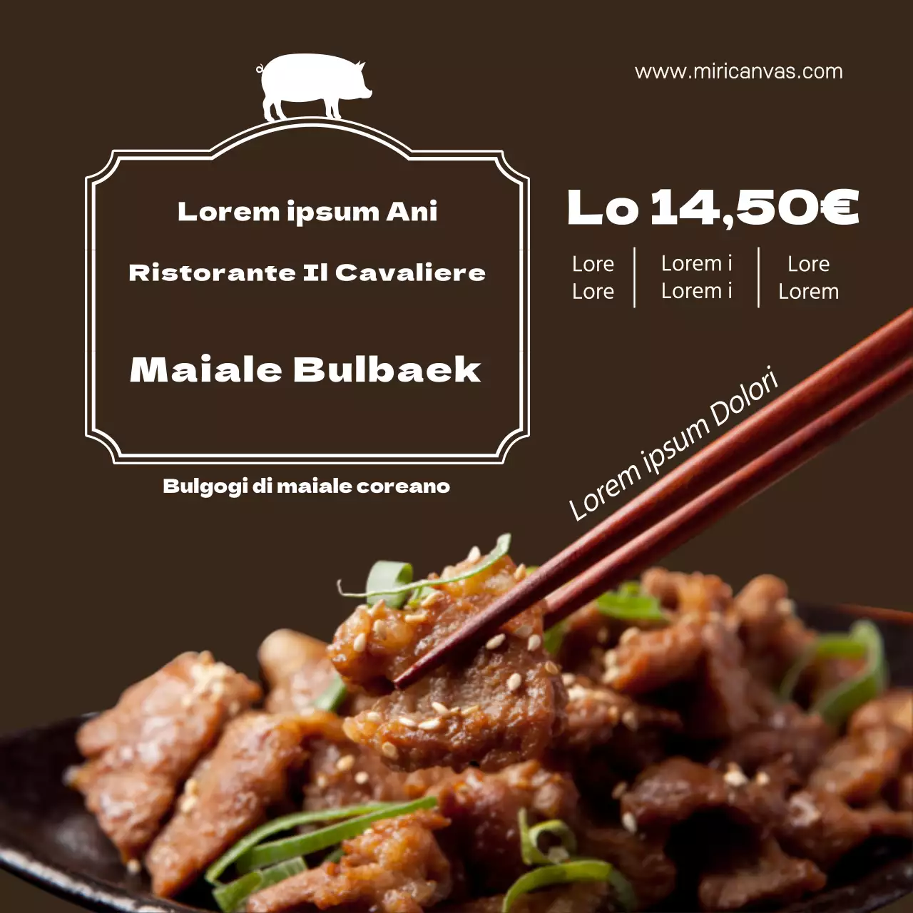 Knight's Restaurant Pork Bulbaek Salsa di soia Aromatizzata Meal Kit Pork Bulgogi Offerte