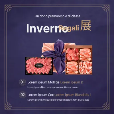 Regali di metà autunno blu navy Evento di sconto Chuseok Set di regali popolari Massimo sconto Evento di preordine