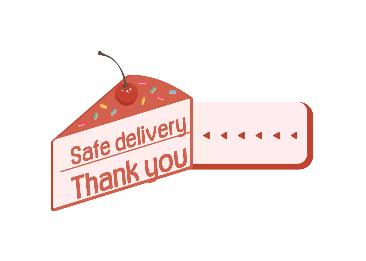 Guide to safe delivery in a cute and clean cake frame style in pink and multicolor