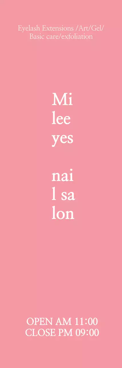 Banner de anúncio de salão de beleza de unhas simples rosa