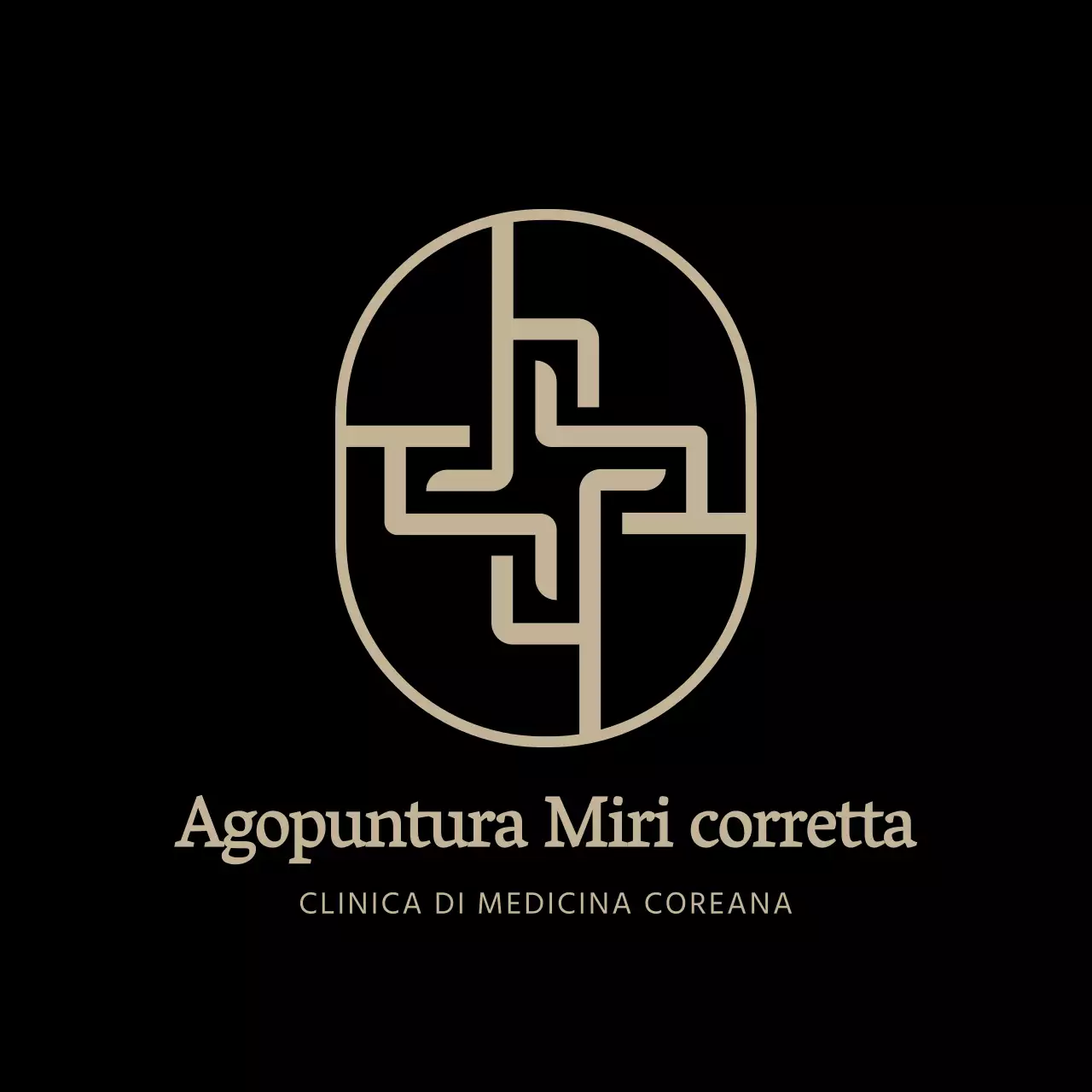 Simbolo nero Logo insegna clinica orientale