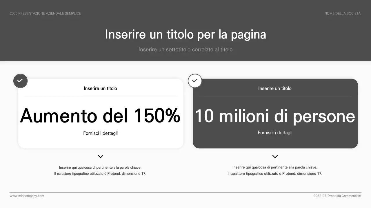 Presentazione aziendale semplice ed essenziale in bianco e nero