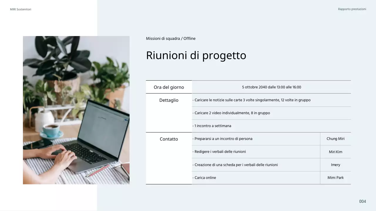 Diario di attività dei sostenitori, semplice e di colore azzurro