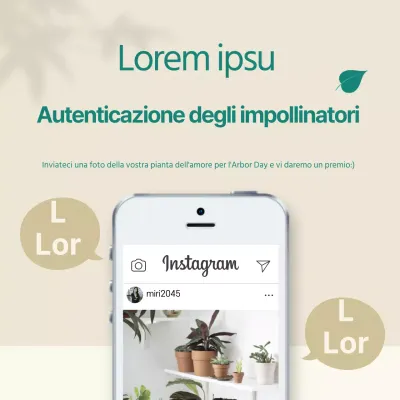 Banner pulito relativo all'Arbor Day su sfondo beige cornice per foto mobile