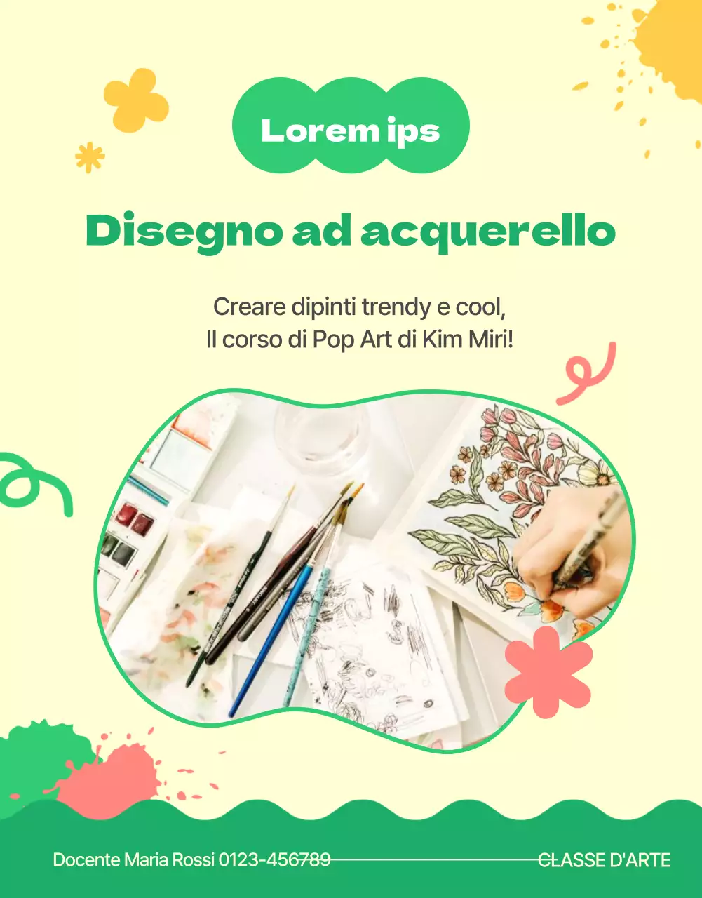 Lezione di dettaglio sull'armonia gialla e verde