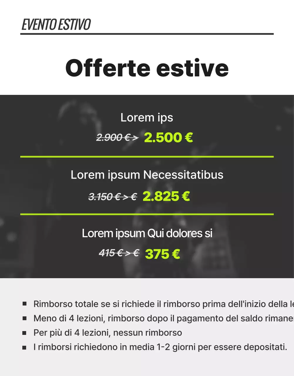 Lezioni di danza alla moda in nero e neon