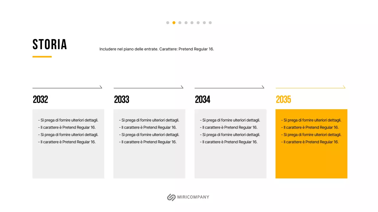 Semplice piano aziendale per il nuovo anno in bianco e arancione