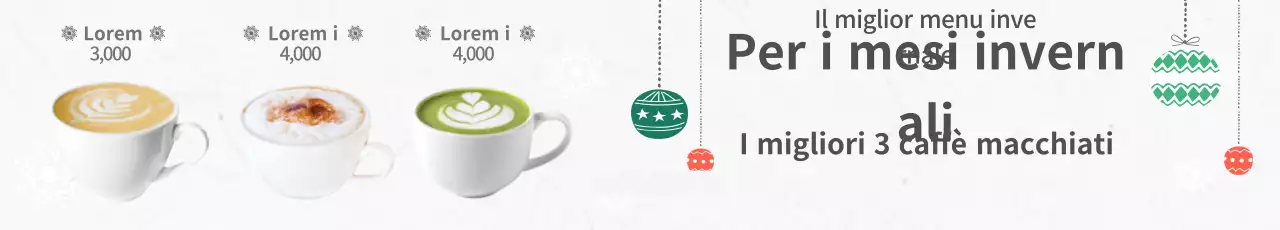 Foto bianca Pubblicità del menu stagionale del caffè di Natale