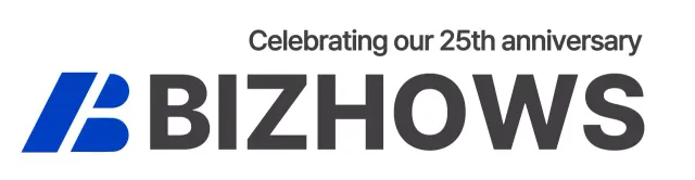 Founding corporate logo with blue and gray symbols