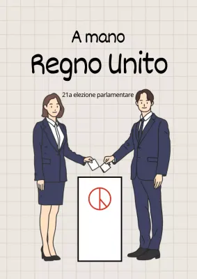 Un annuncio di voto semplice e avorio con un concetto semplice