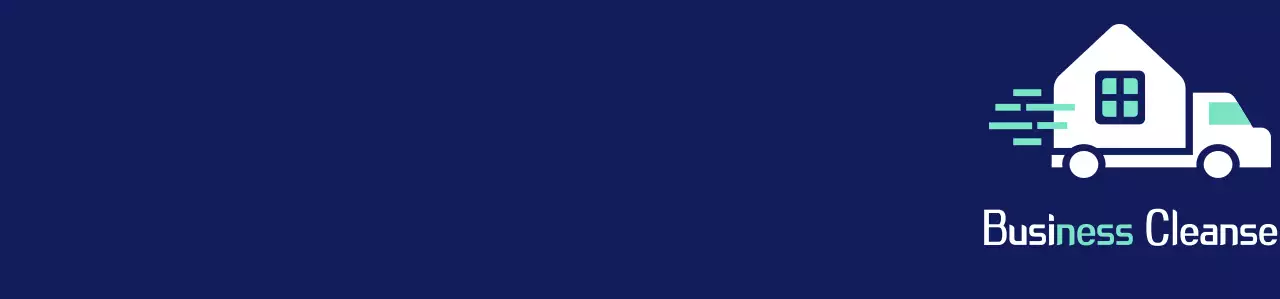 Employee vests with a white and light blue moving company illustration symbol