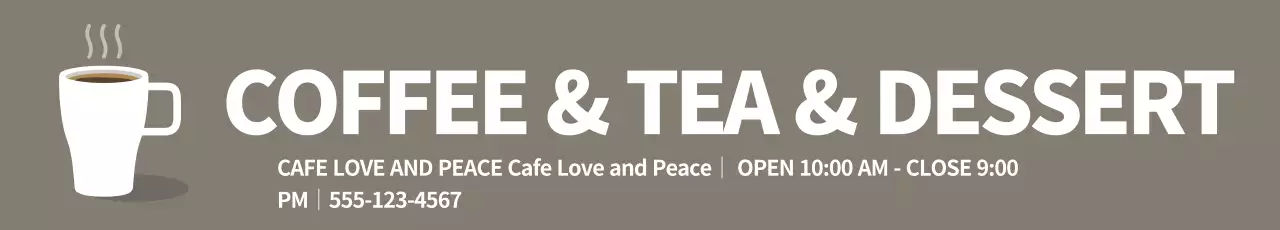 Banner de promoção de café simples bege