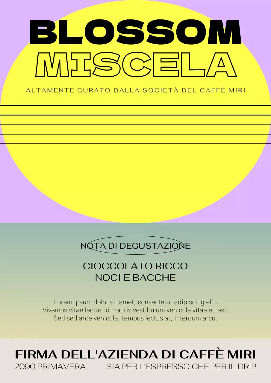 Chicchi di caffè grafici in colori neon