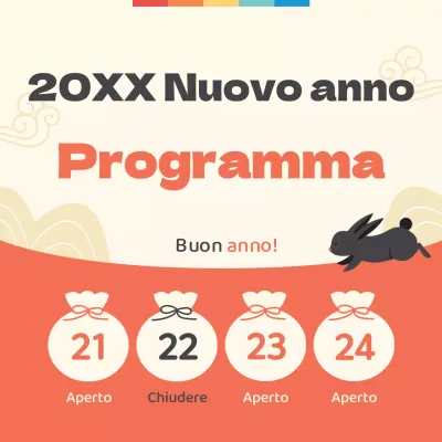 Simpatico annuncio di vendita per il Capodanno lunare con un coniglietto nero