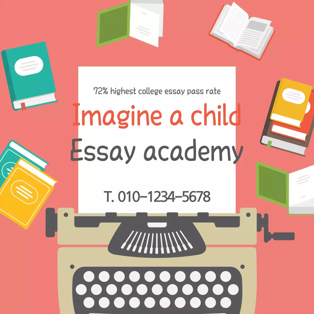 Coral Vintage Essay Promotion Banner
