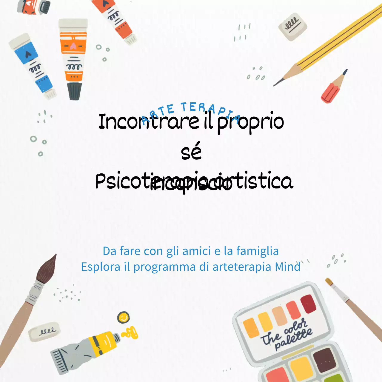 Contenuto promozionale dell'Arteterapia semplice bianca