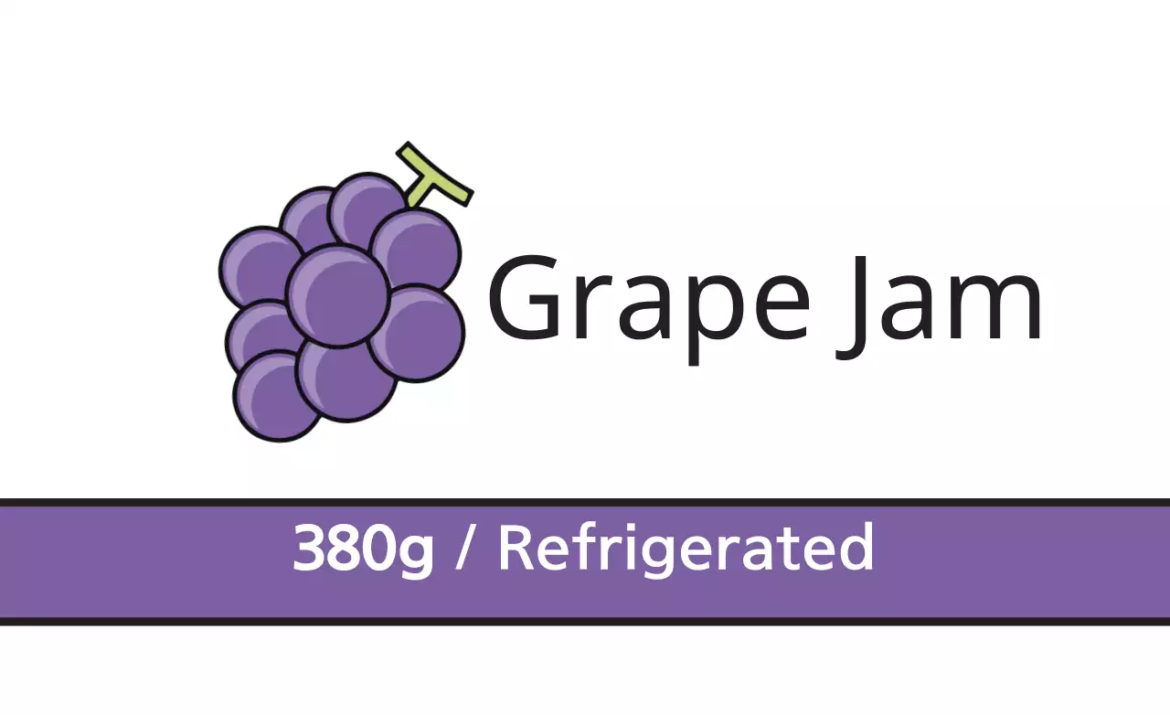 Banner de rótulo de geléia simples roxo