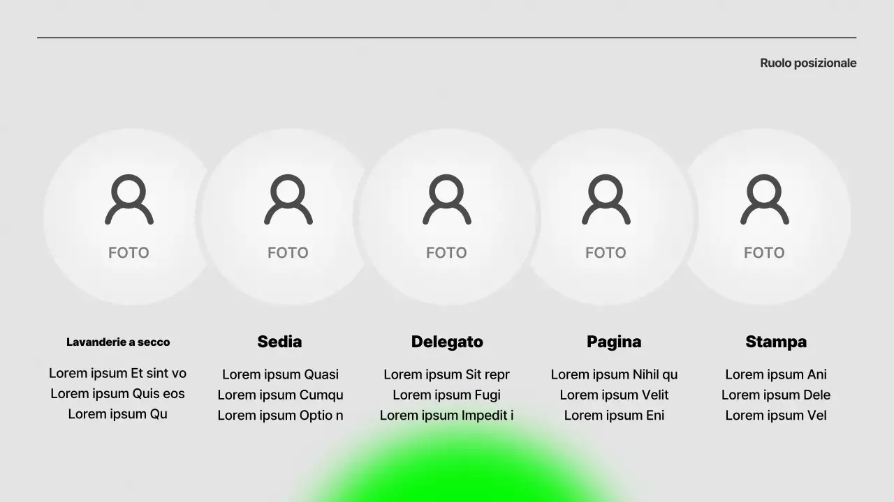 Semplice presentazione di orientamento alla conferenza in grigio e verde lime