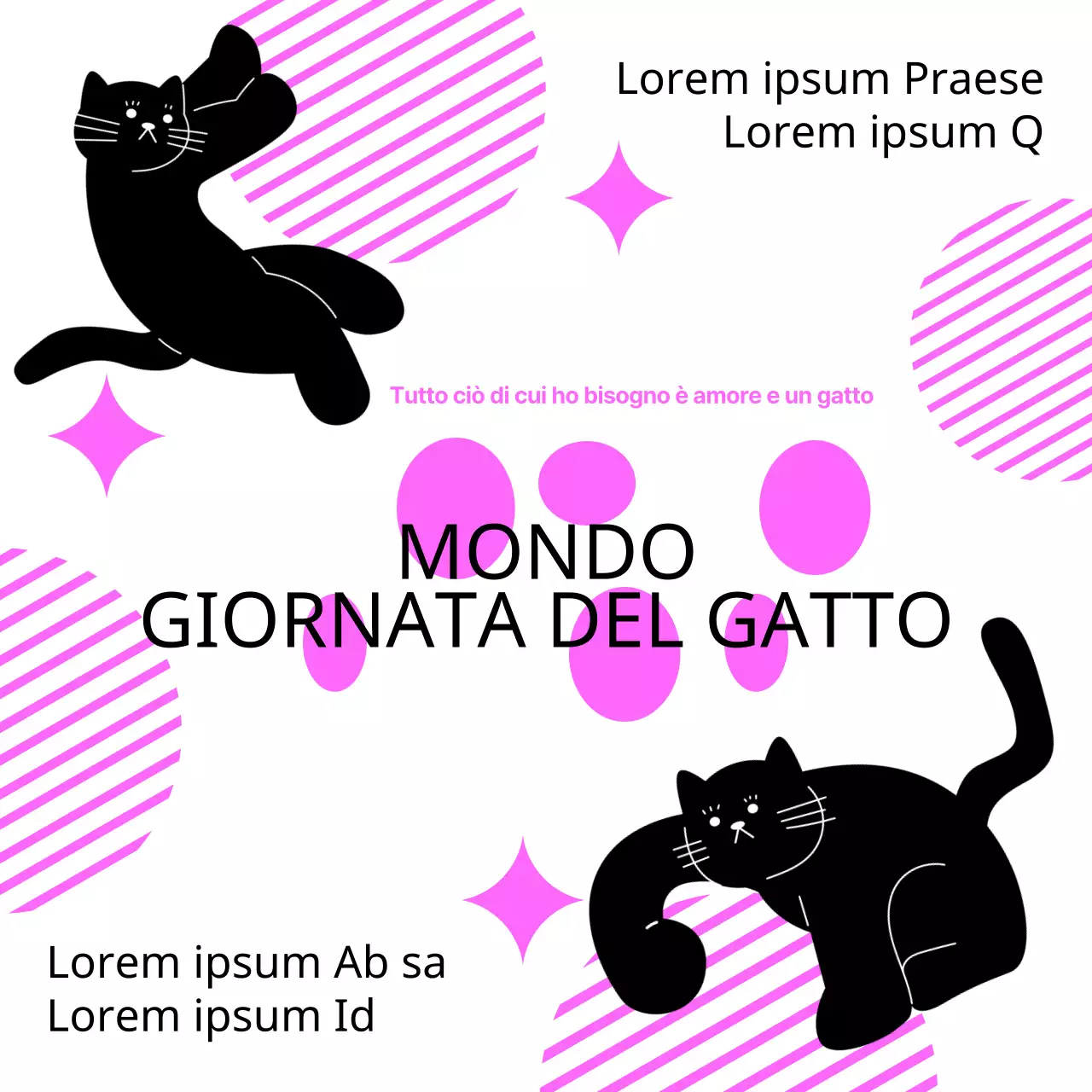 Contenuto della Giornata del gatto nero, semplice e illustrato