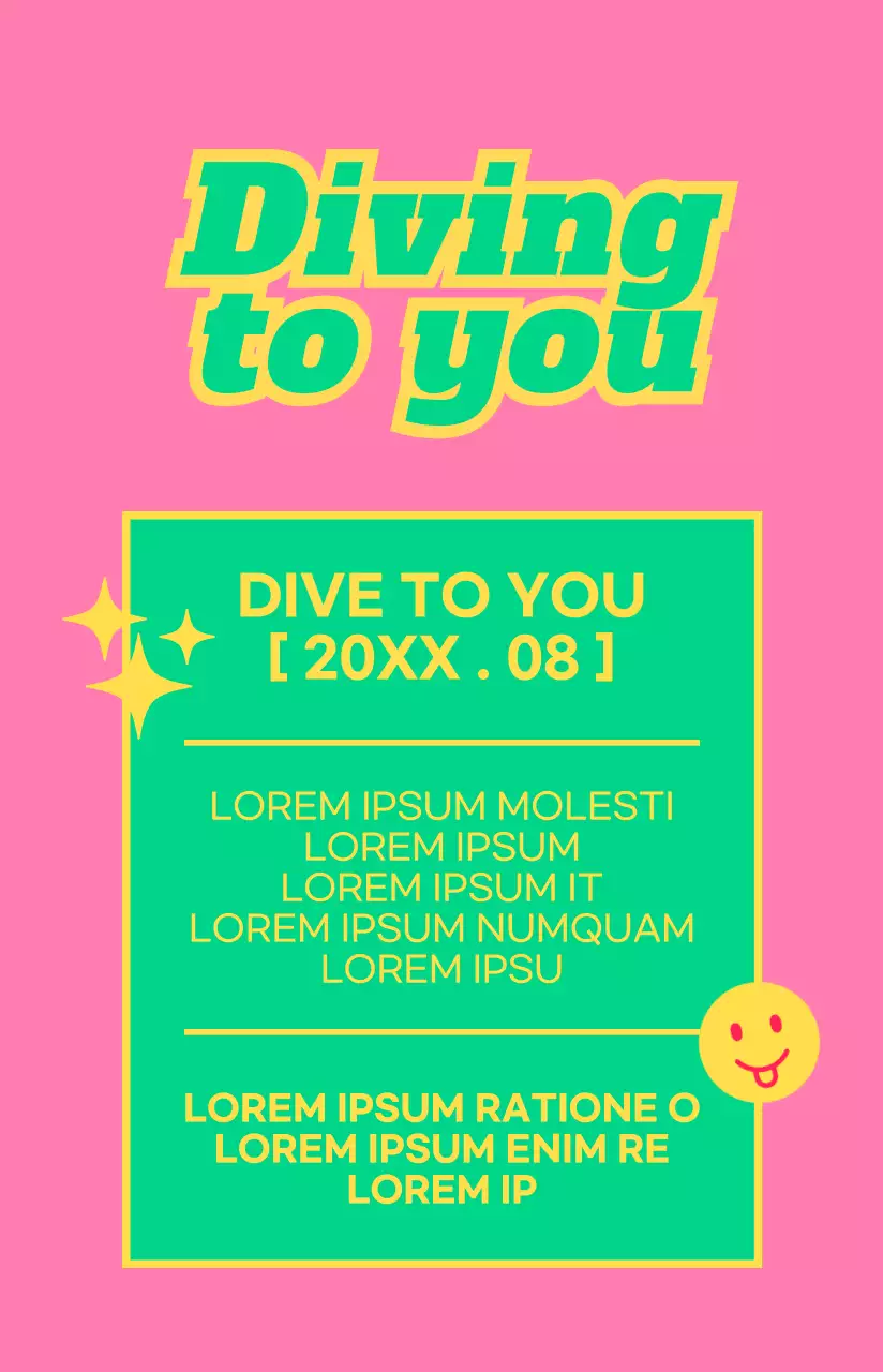 Movie posters with teenage sentiment frames and stickers in striking colors.