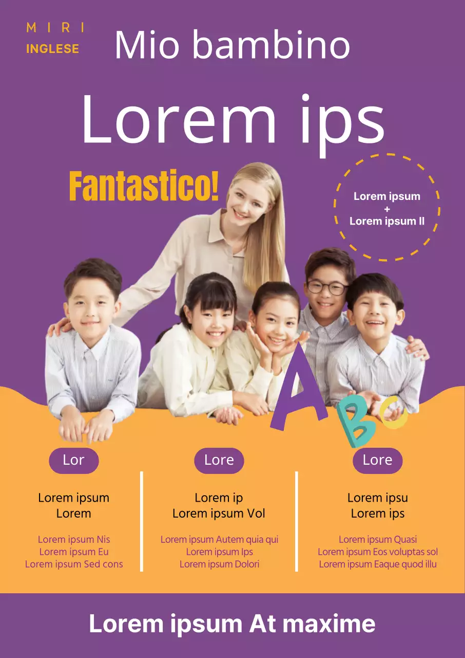 Promuovere la scuola di inglese viola