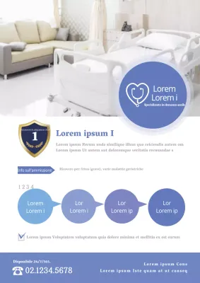 Opuscolo blu che spiega il processo di ammissione a una casa di riposo