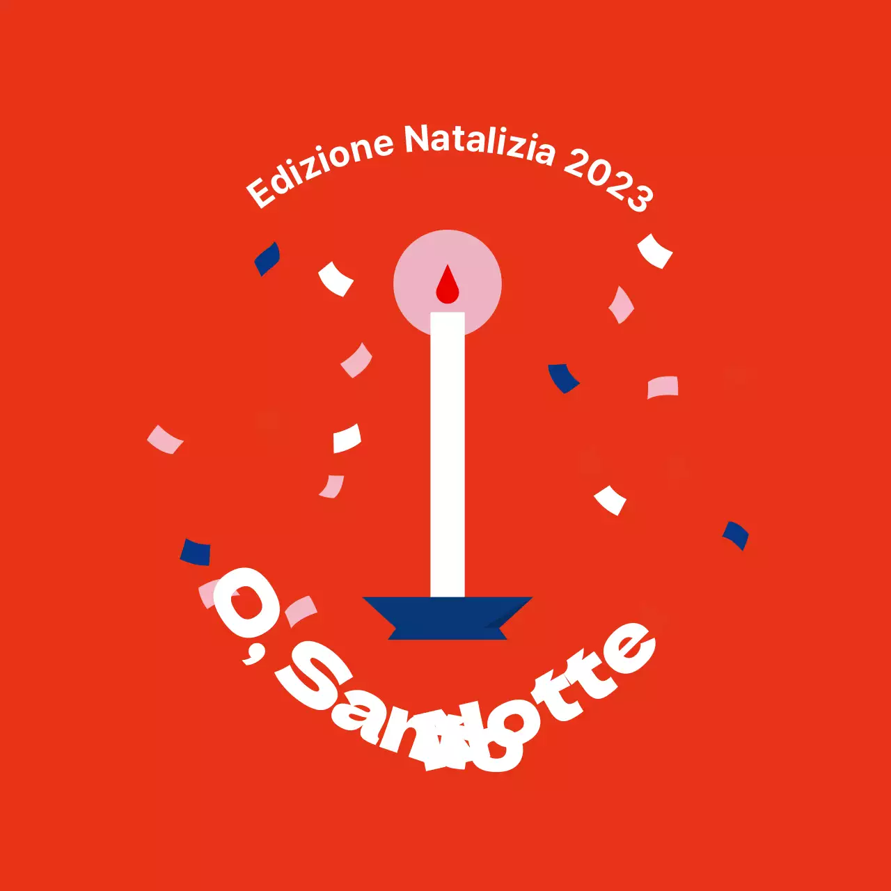 Etichette natalizie illustrate rosse e blu