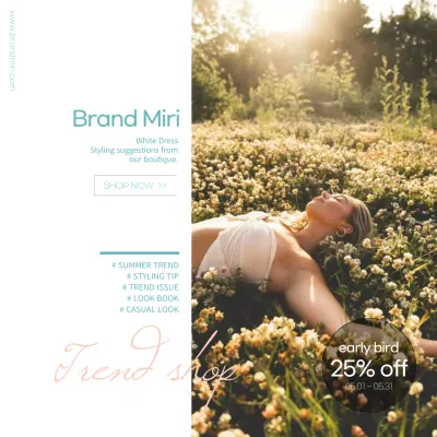 White Modern Summer Promotion Social Media Post