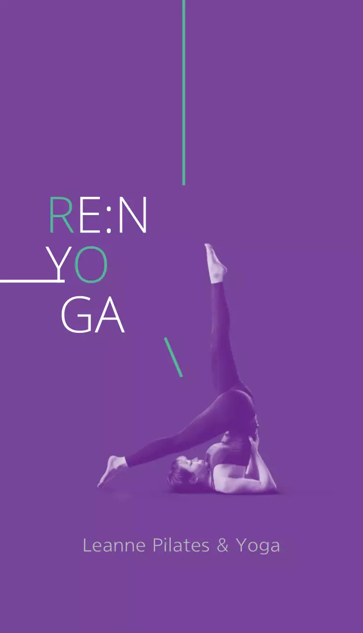 Kartu Nama Promosi Yoga Modern Ungu