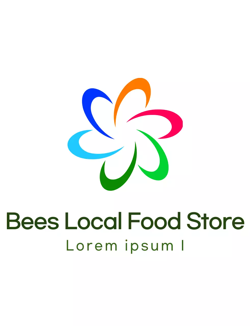 Logo simbol modern dan gaya kombinasi logo teks dengan kombinasi warna yang berwarna-warni Untuk karyawan toko makanan lokal