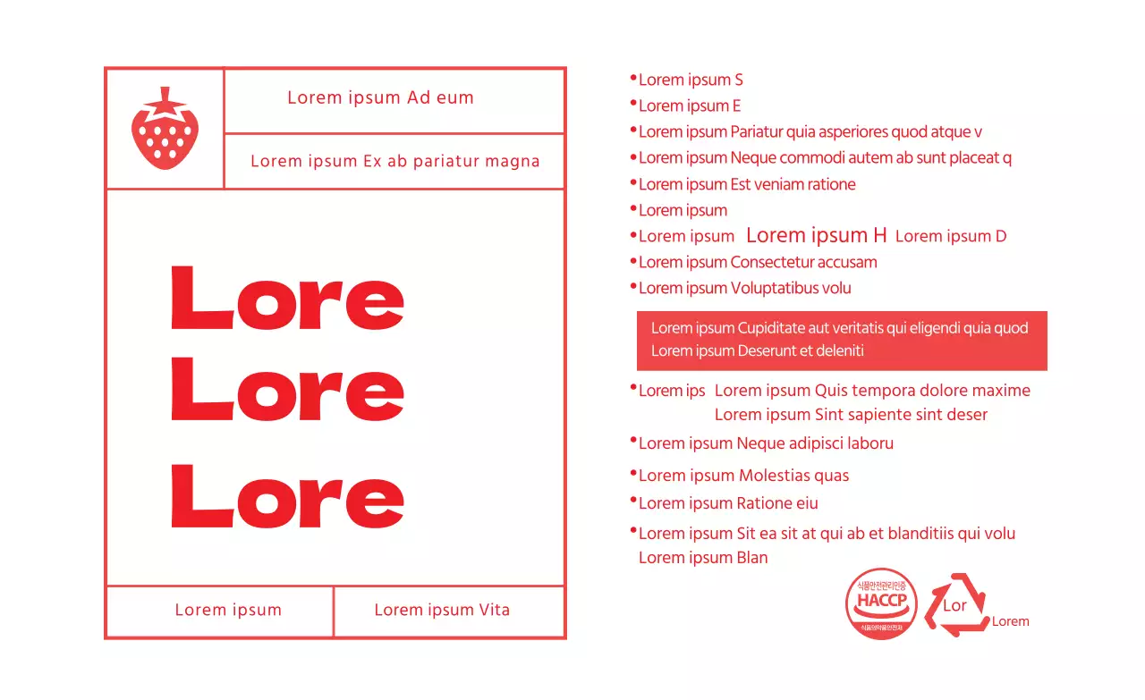 Etichetta di marmellata di fragole con illustrazione rossa