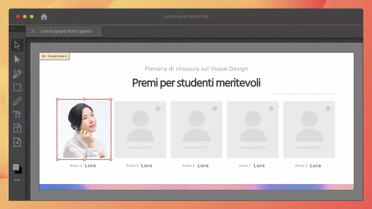 Concetto di programma in grigio e rosso Plenaria di chiusura
