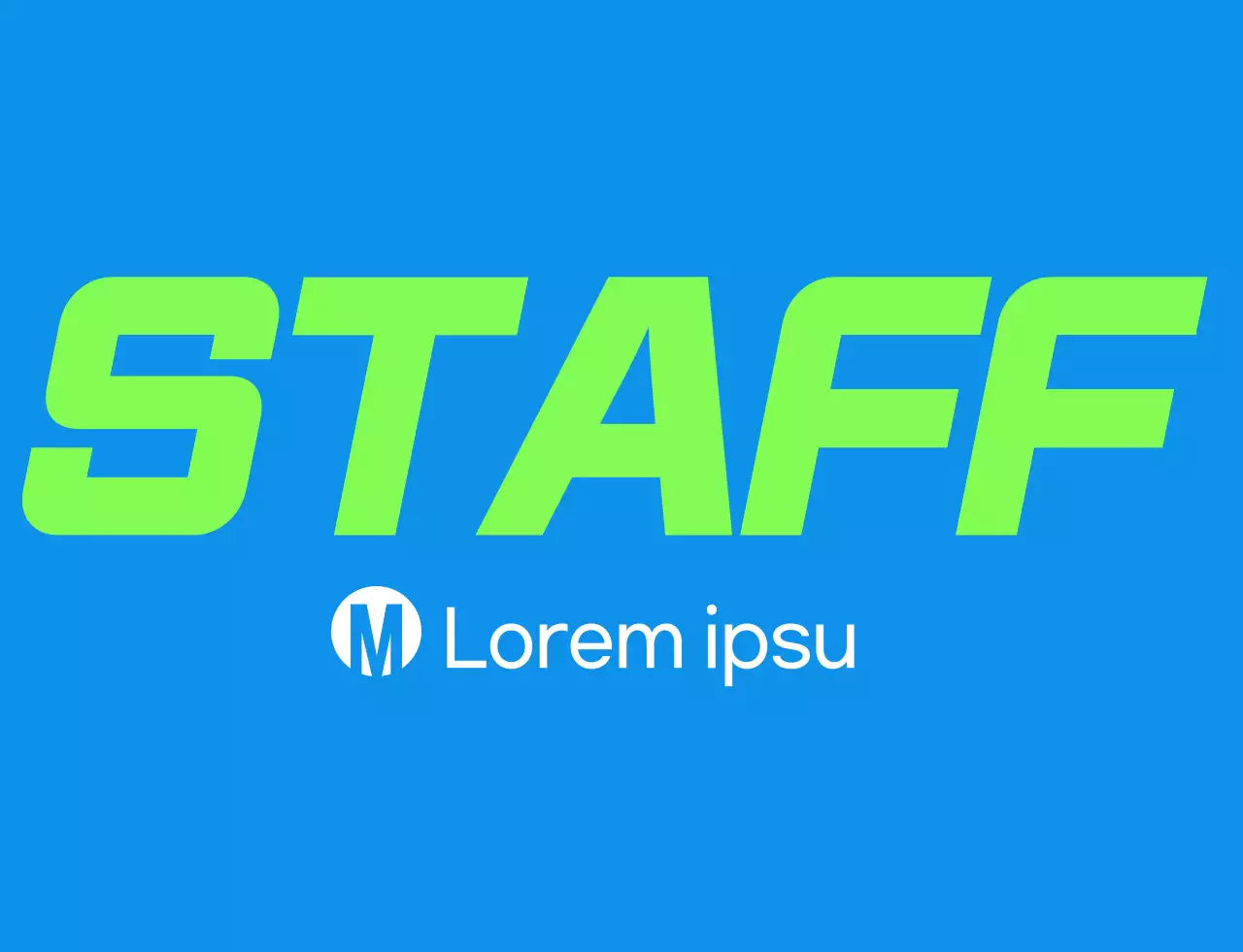 Simple blue and green job fair staff vests