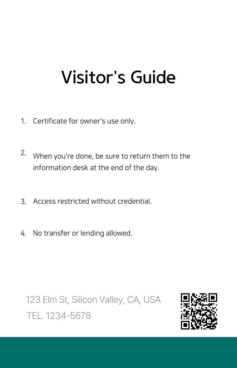 Luxurious green and gold gradient visitor's card