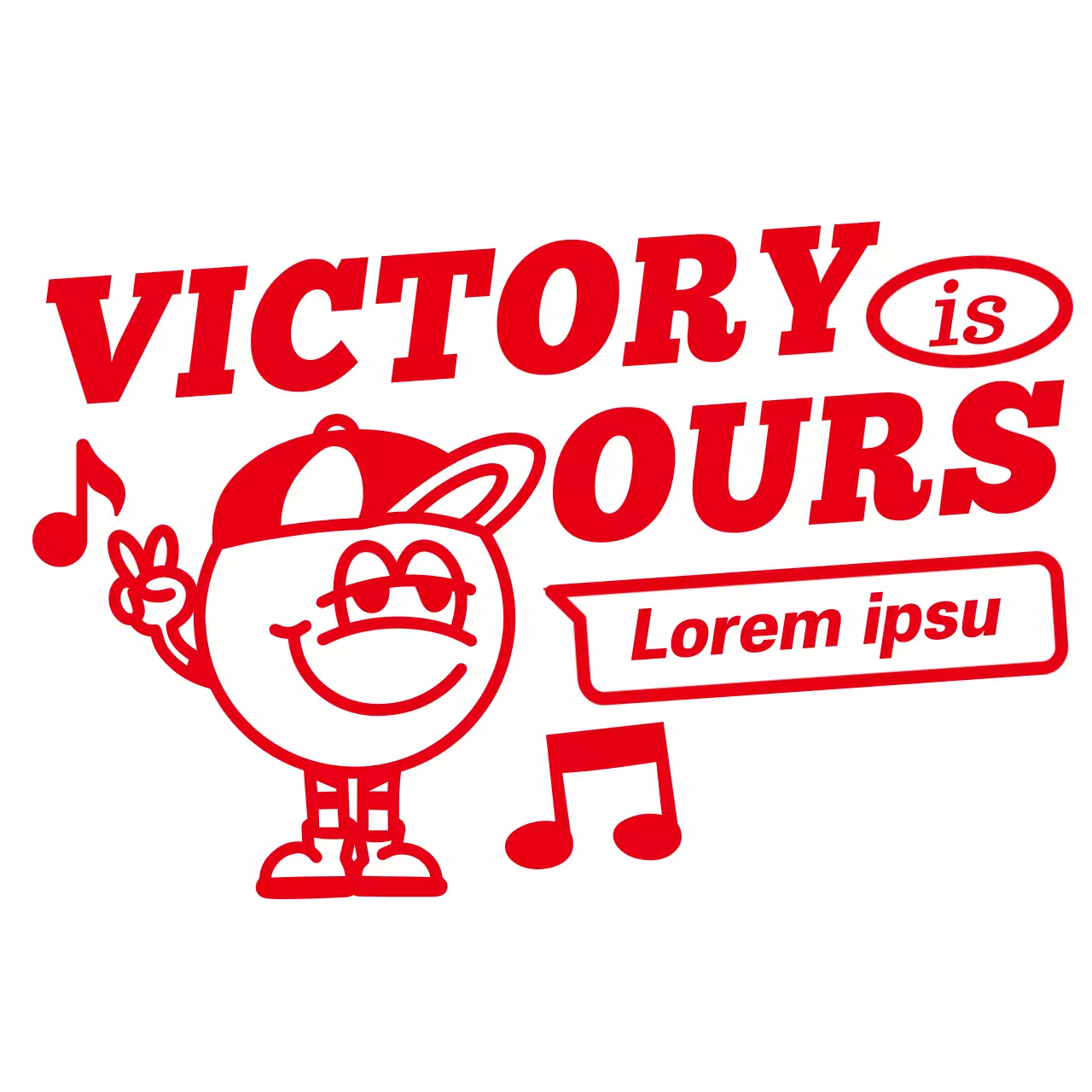 Kaos hari olahraga anak-anak dengan ilustrasi lucu berwarna merah