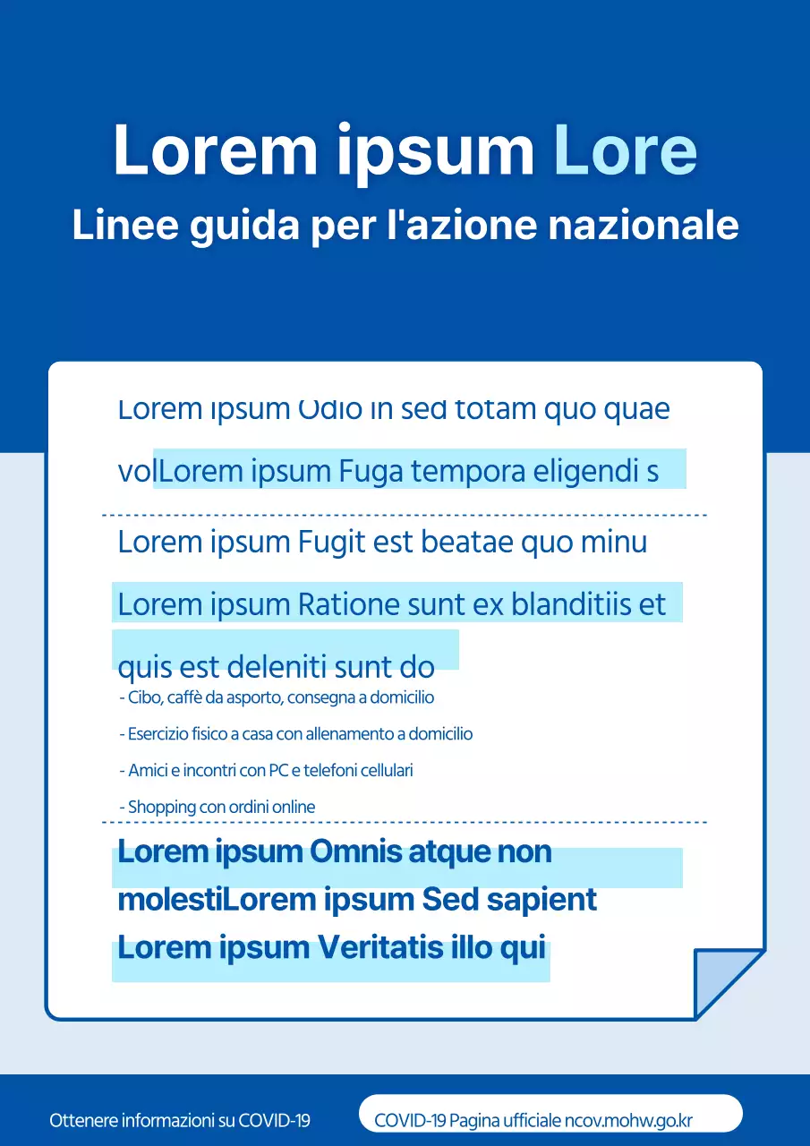 Sala riunioni semplice e ordinata con carta blu