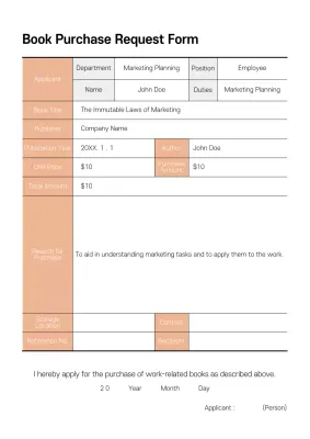 Orange Simple Purchase Form