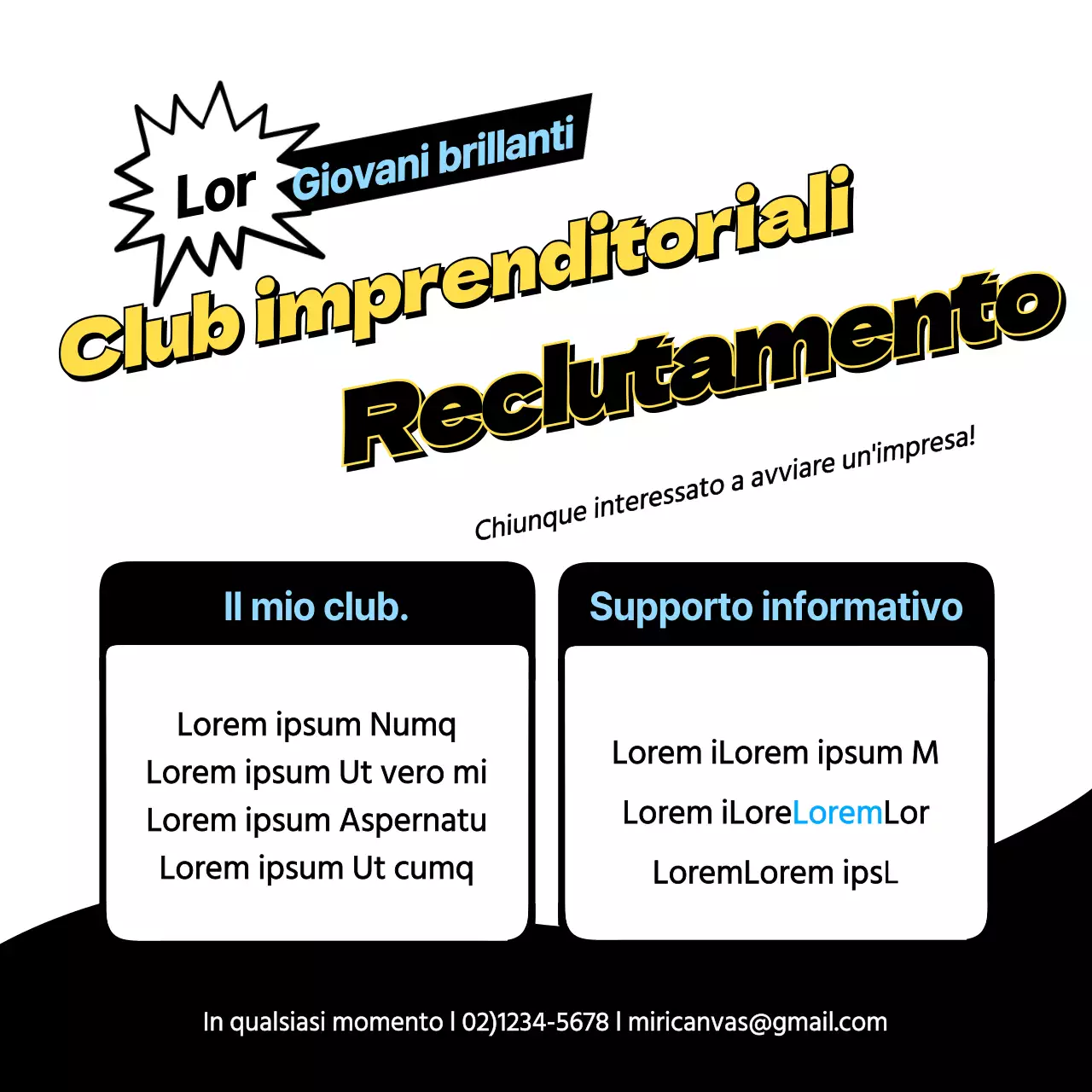 Reclutamento di nuovi club imprenditoriali